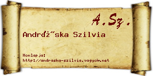 Andráska Szilvia névjegykártya